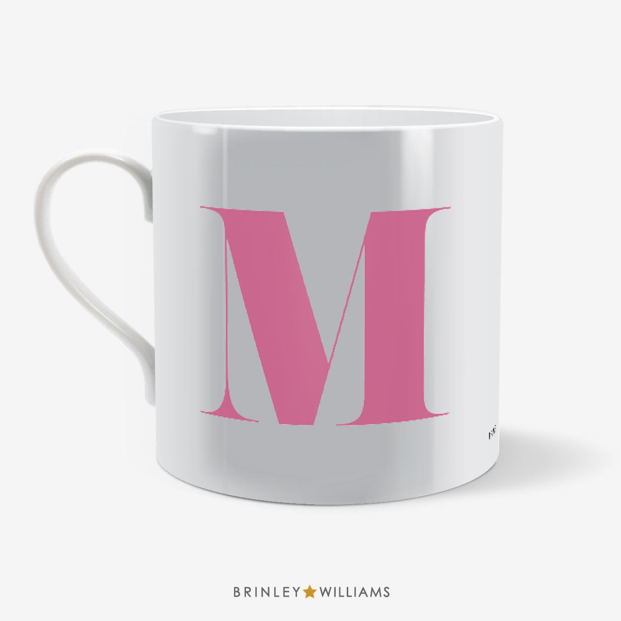 Big Letter Little Letters Personalised Mug - Front Pink