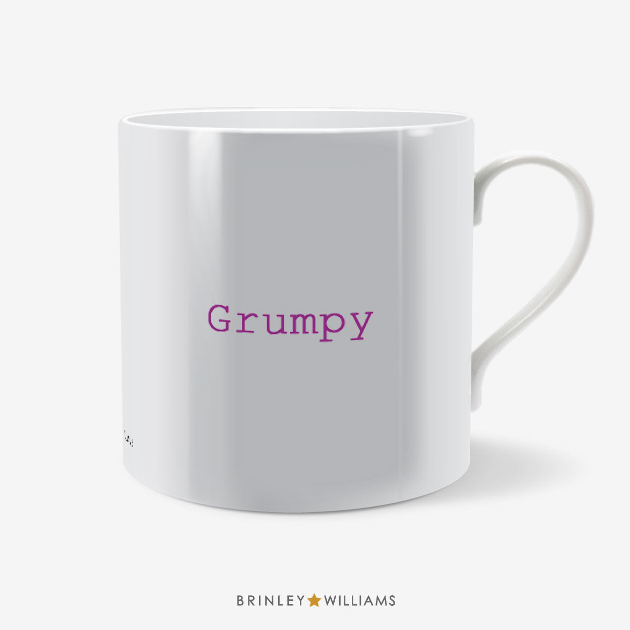 Big Letter Little Letters Personalised Mug - Back  Purple