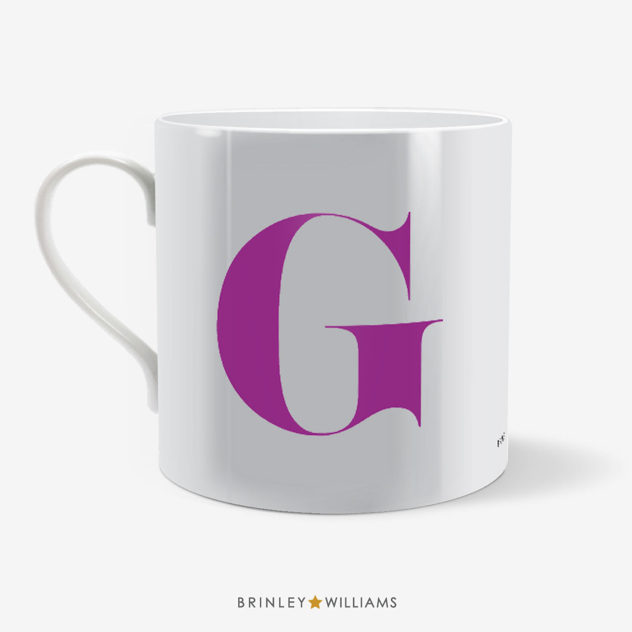 Big Letter Little Letters Personalised Mug - Front Purple