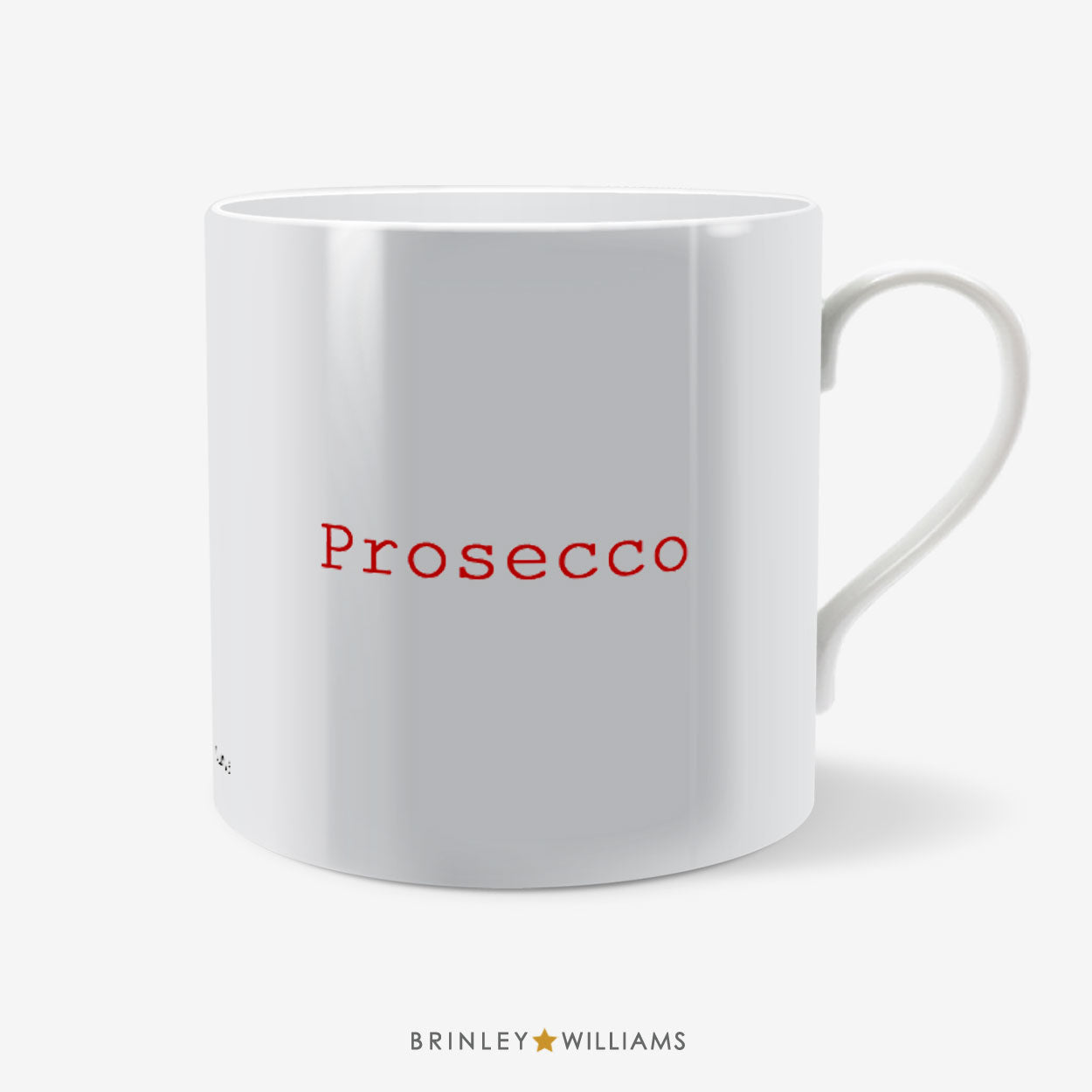 Big Letter Little Letters Personalised Mug - Back  Red