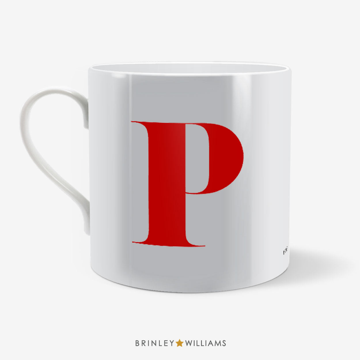 Big Letter Little Letters Personalised Mug - Front  Red