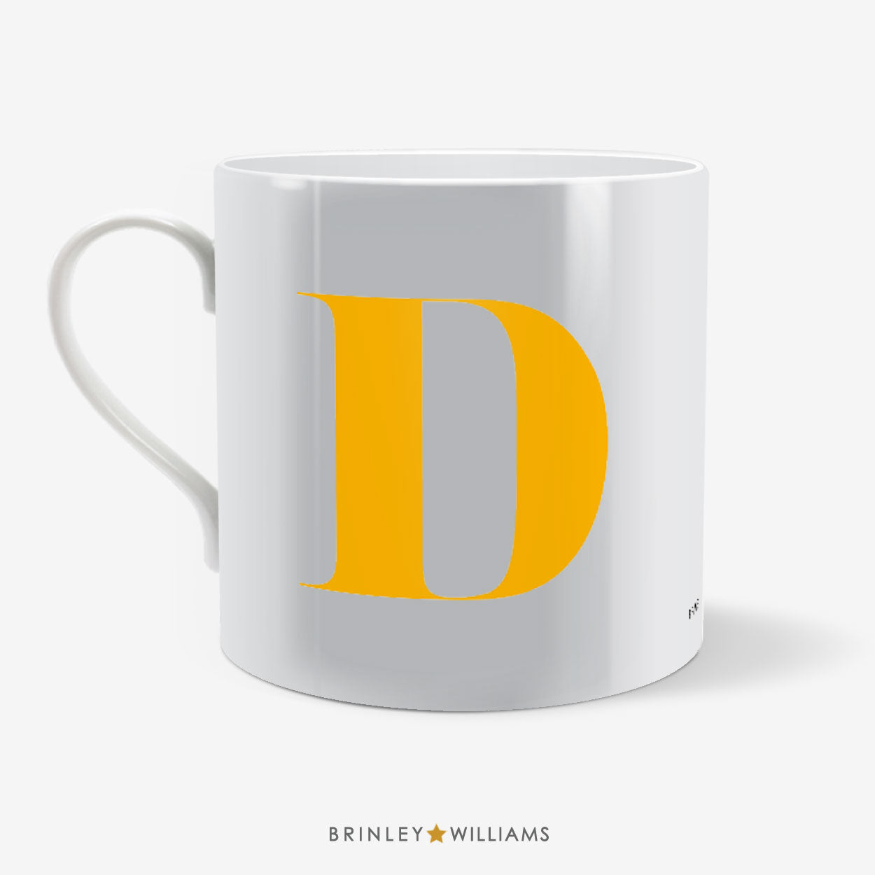 Big Letter Little Letters Personalised Mug - Front Yellow