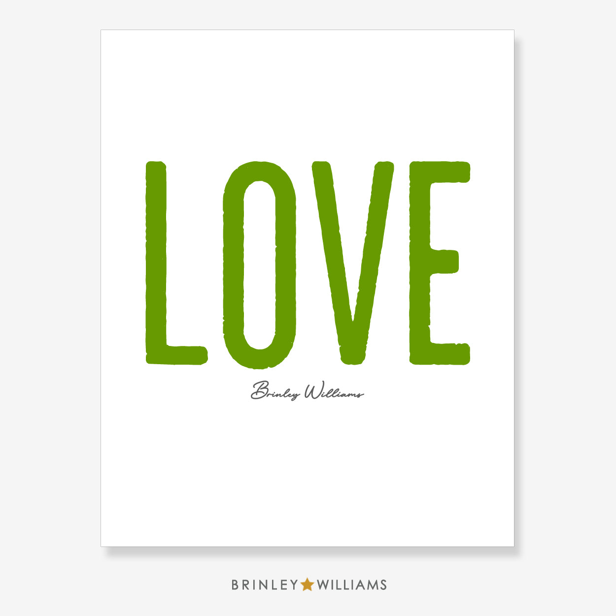 Big Love Wall Art Poster - Green