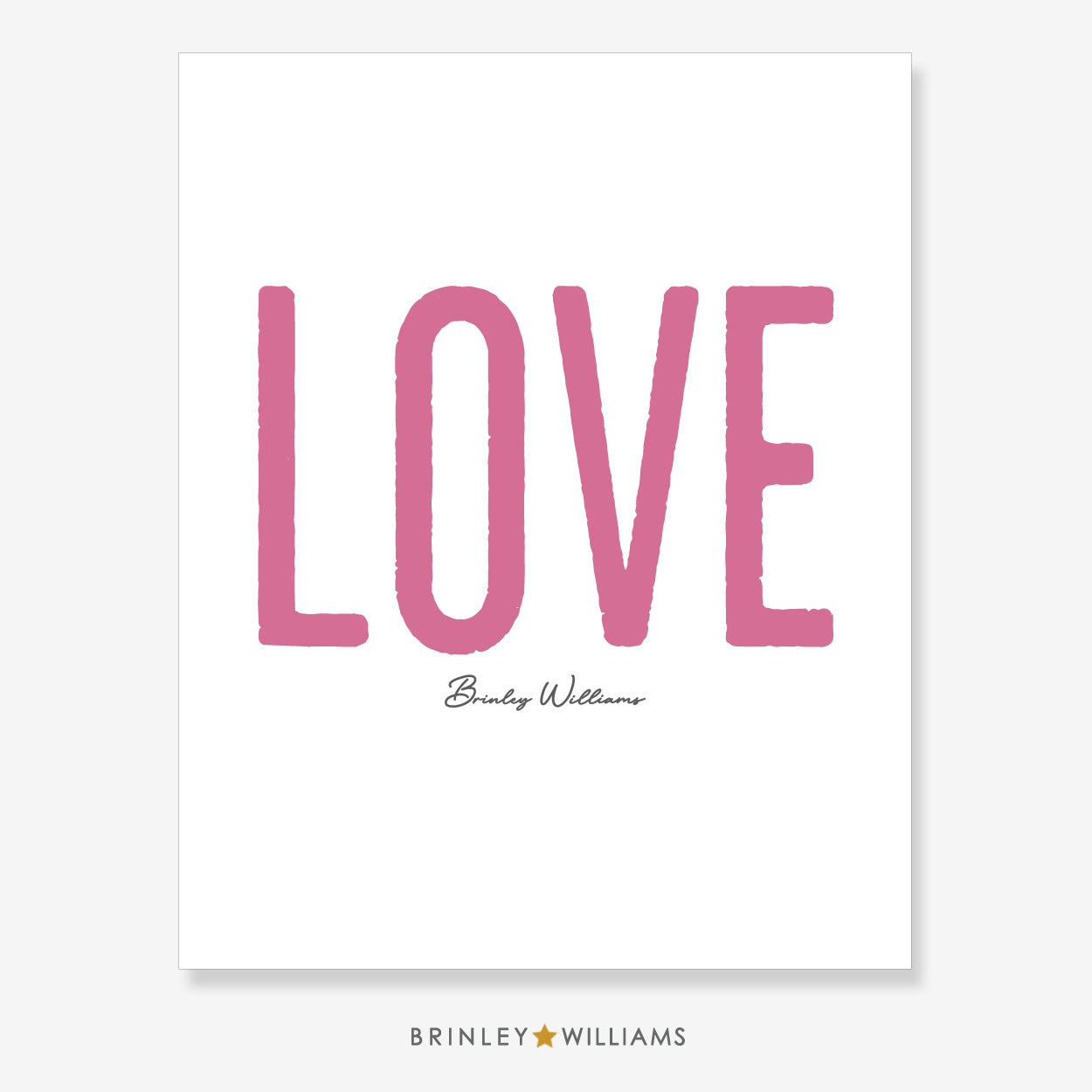 Big Love Wall Art Poster - Pink