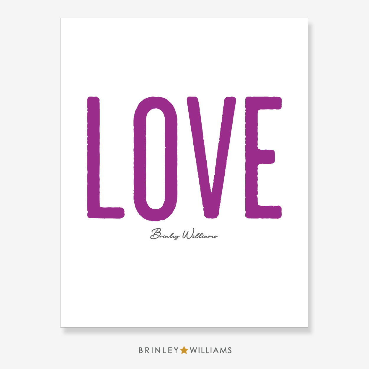 Big Love Wall Art Poster - Purple