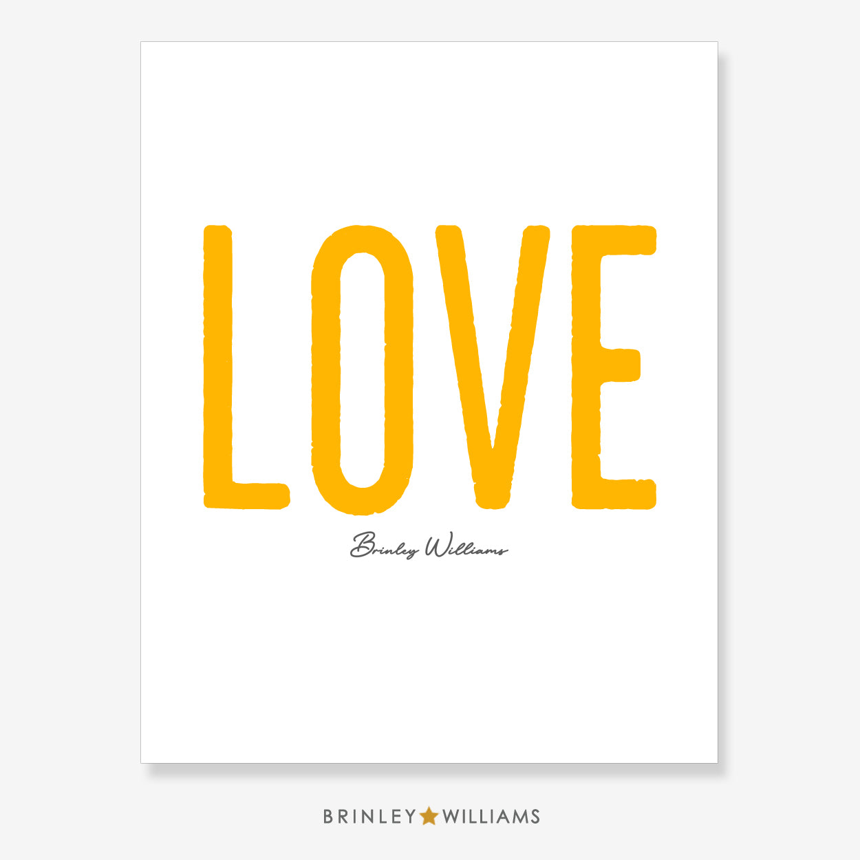 Big Love Wall Art Poster - Yellow