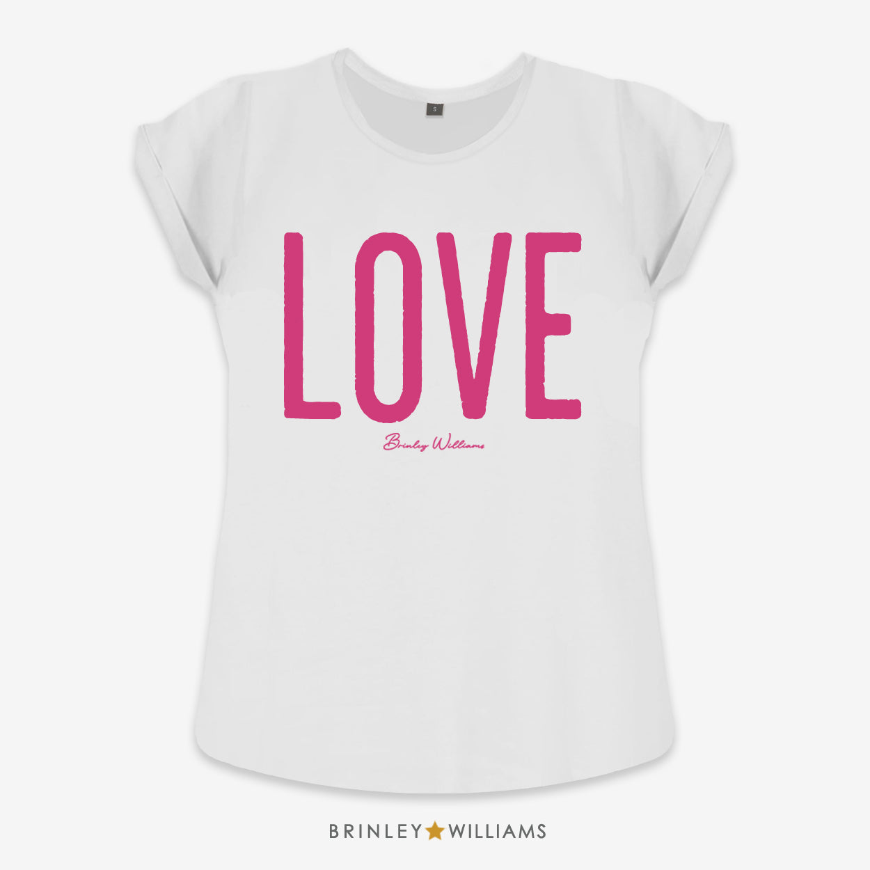 Big Love Rolled Sleeve T-shirt - White