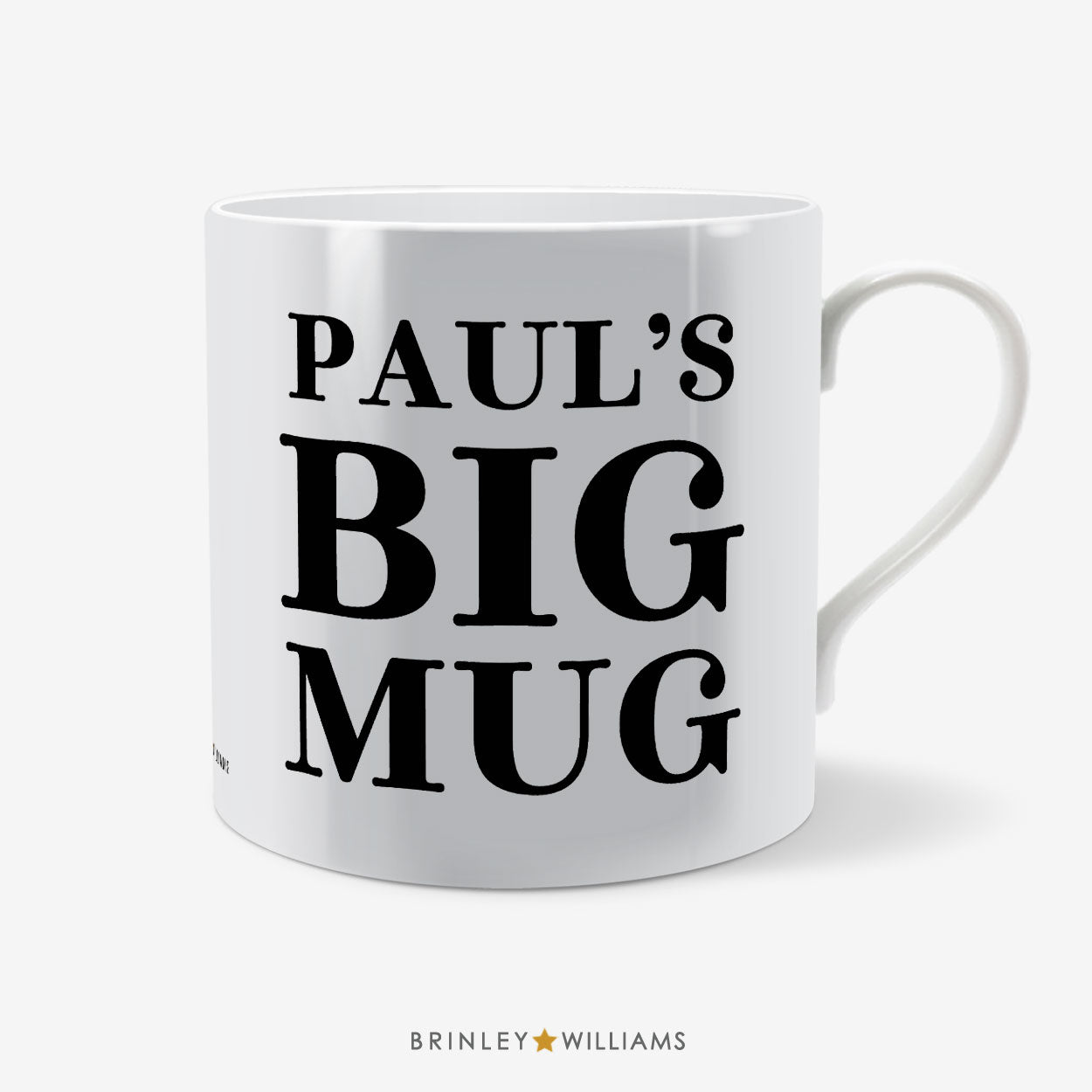 Personalised Big Bone China Mug - Black