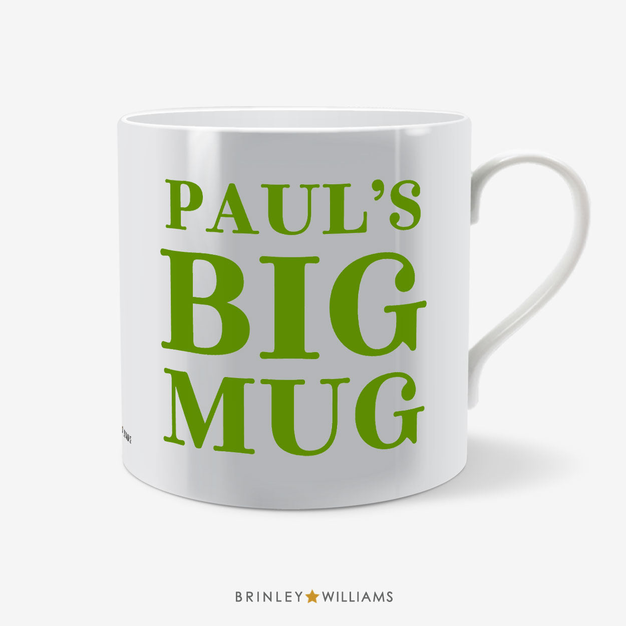 Personalised Big Bone China Mug - Green