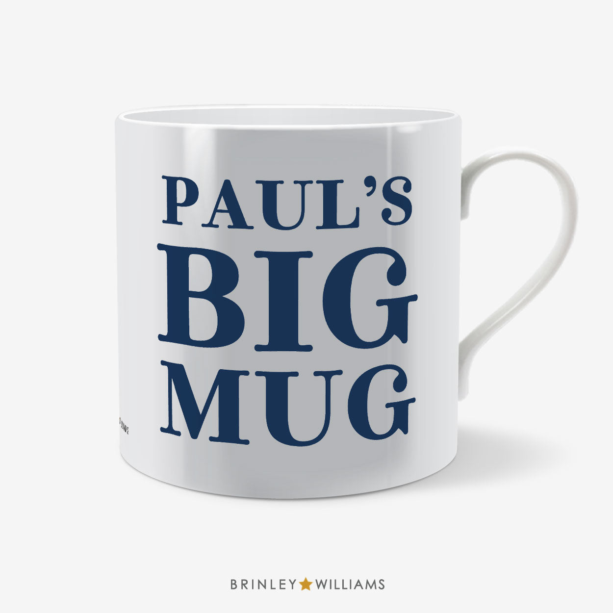 Personalised Big Bone China Mug - Navy