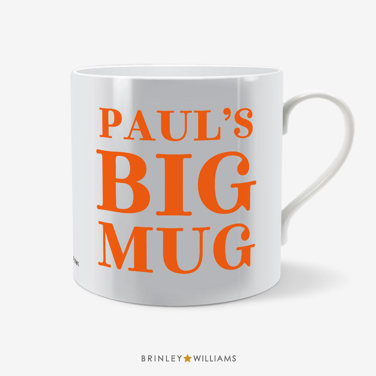 Personalised Big Bone China Mug - Orange