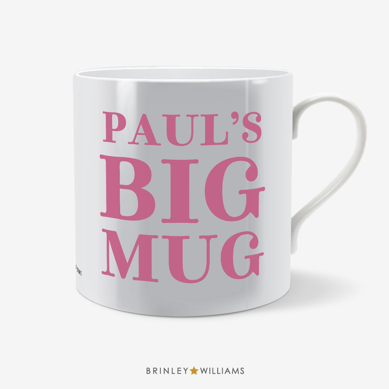 Personalised Big Bone China Mug - Pink