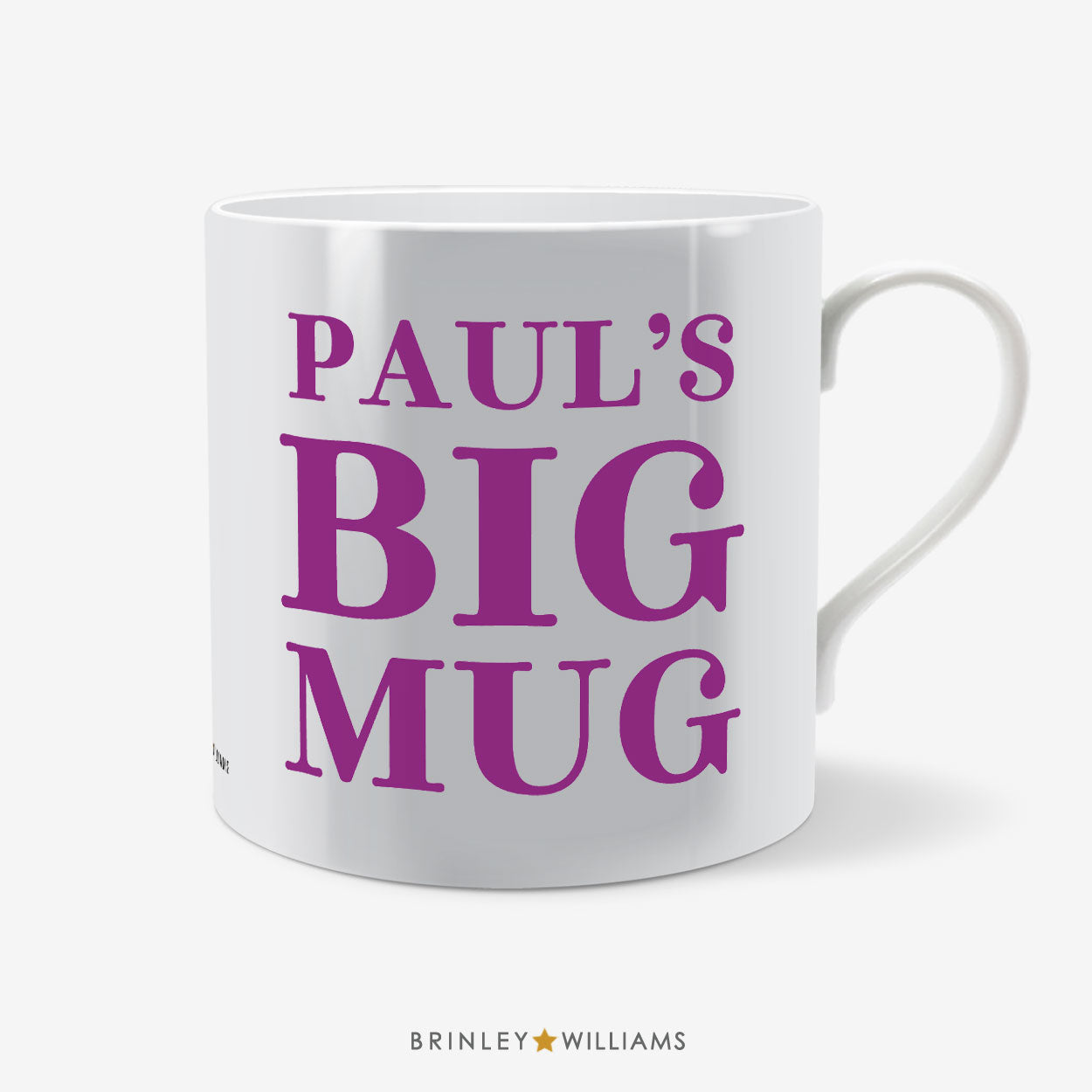 Personalised Big Bone China Mug - purple