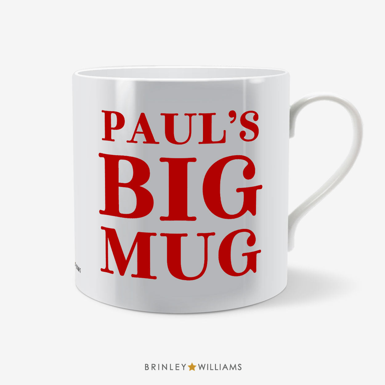 Personalised Big Bone China Mug - red