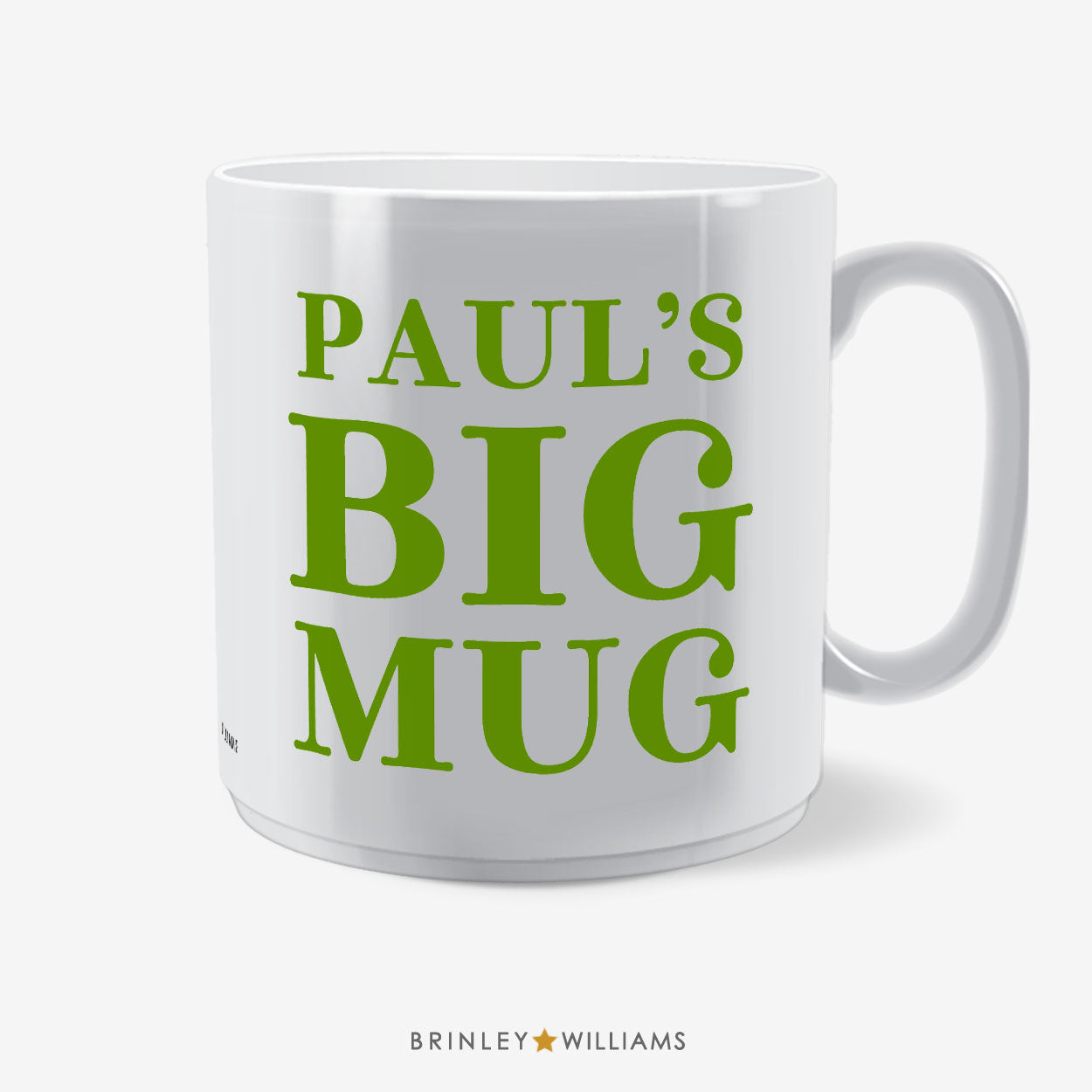 Personalised Big Mug Ceramic - Green