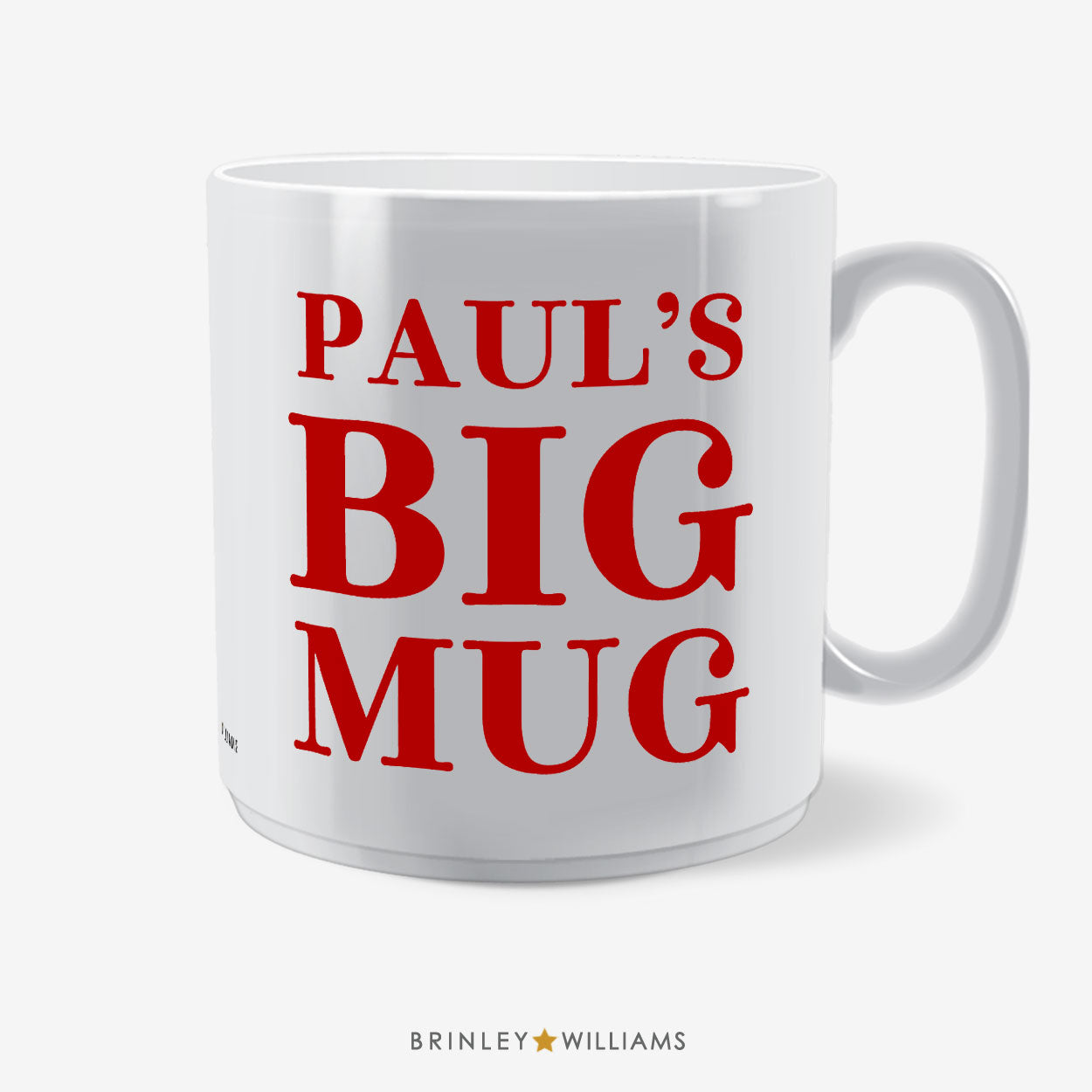 Personalised Big Mug Ceramic - Red