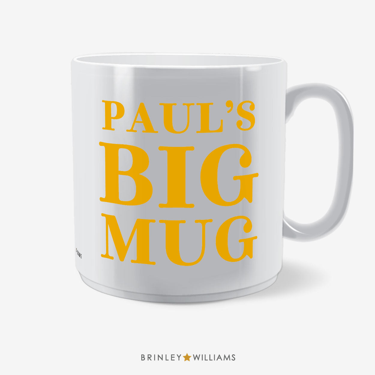 Personalised Big Mug Ceramic - Yellow