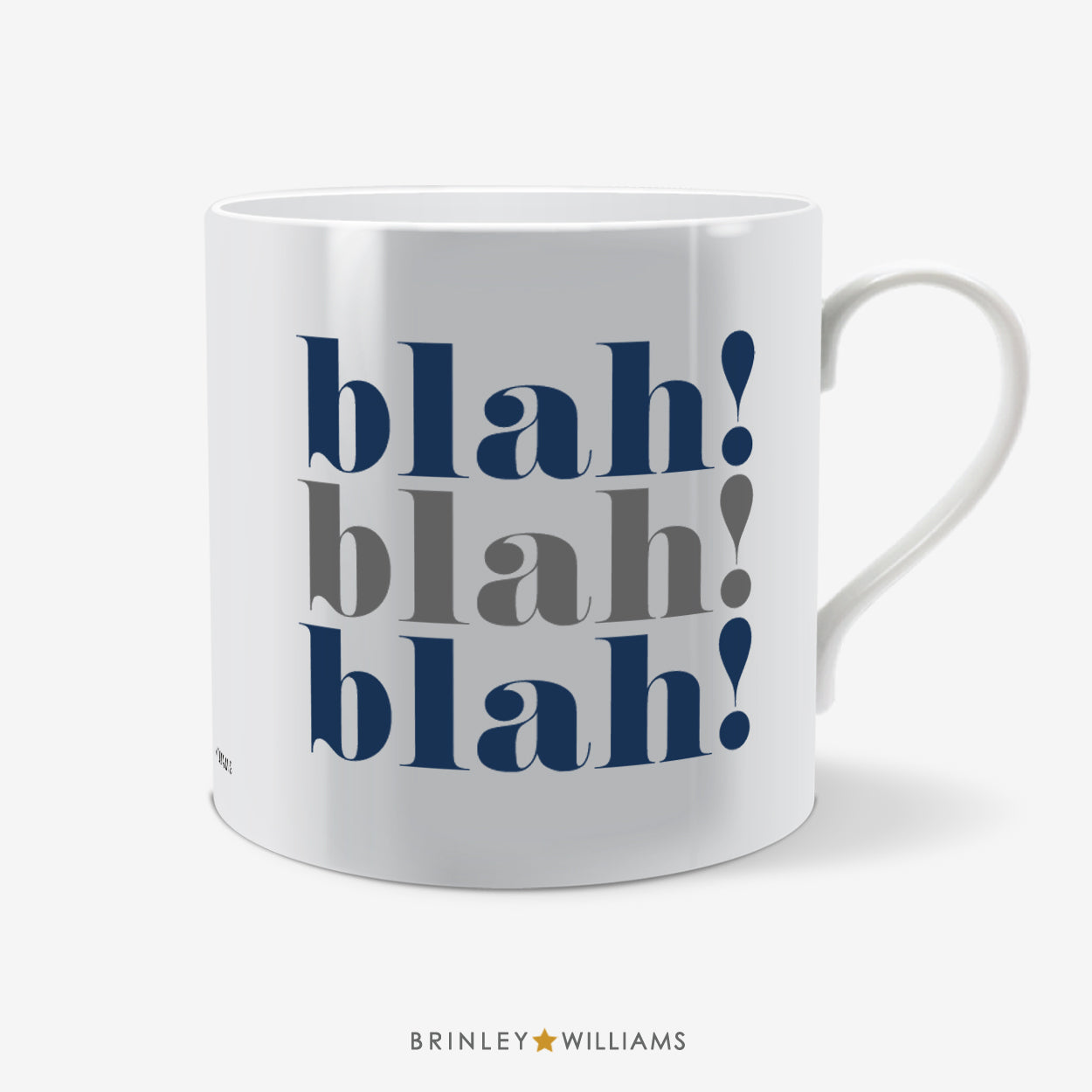 Blah blah blah  Fun Mug - Navy