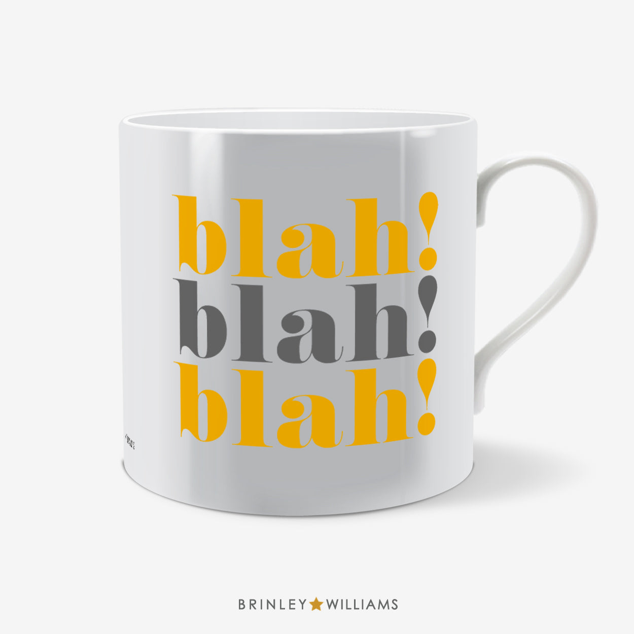 Blah blah blah  Fun Mug - Yellow