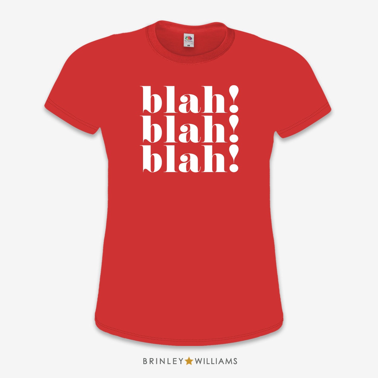 Blah blah blah Slim Fit T-shirt - Fire Red