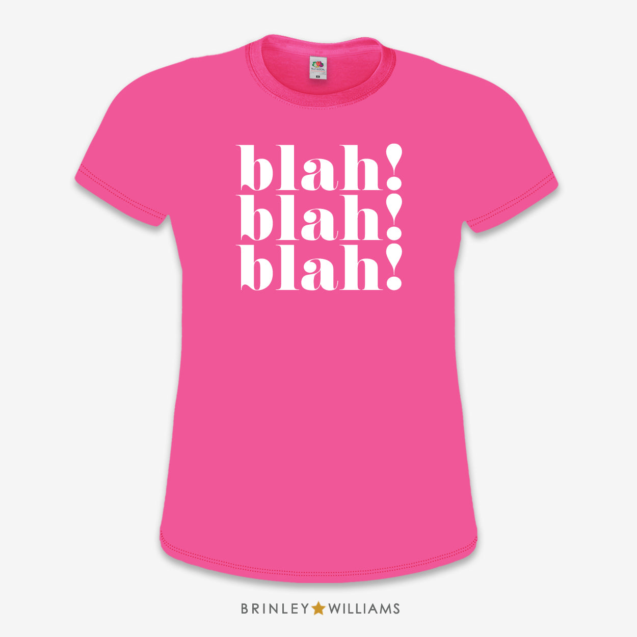 Blah blah blah Slim Fit T-shirt - Fuchsia