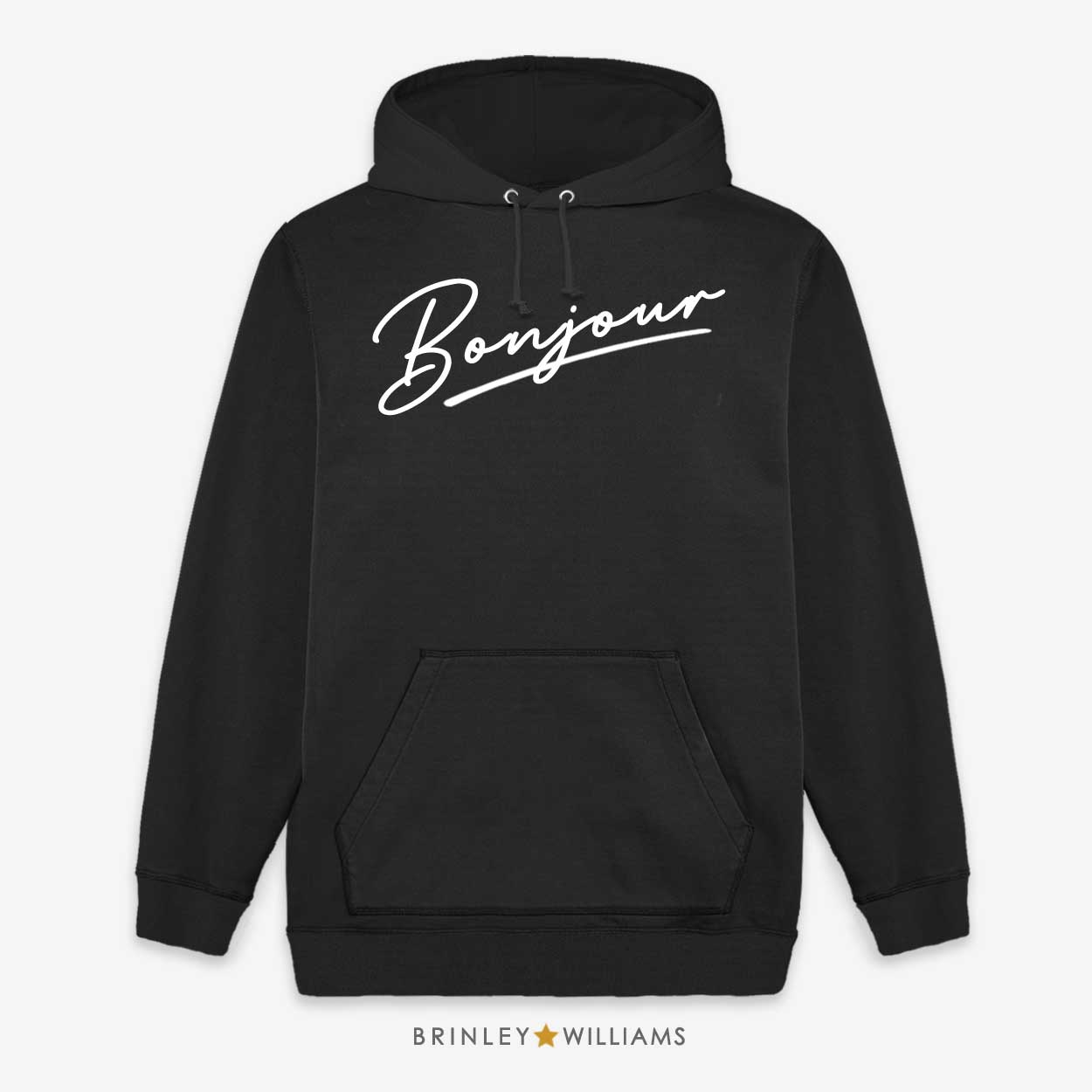 Bonjour Unisex Hoodie - Black