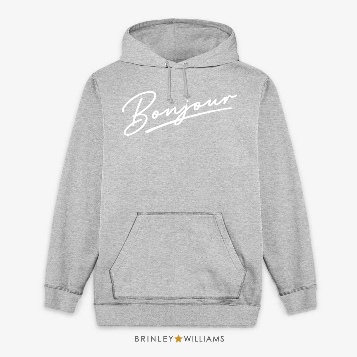 Bonjour Unisex Hoodie - Heather Grey