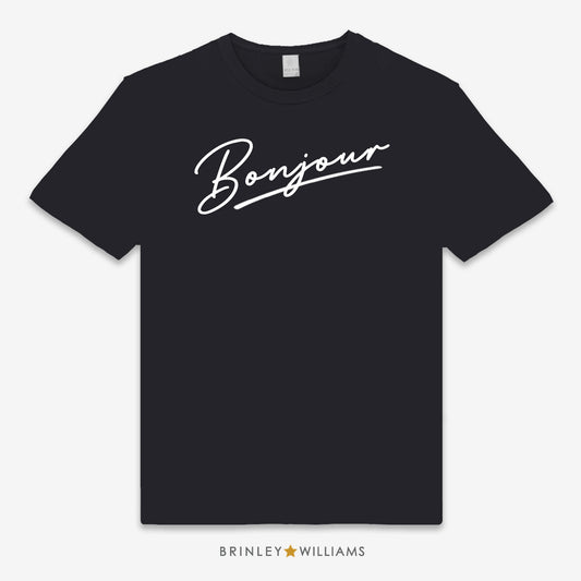 Bonjour Unisex Classic T-shirt - Black