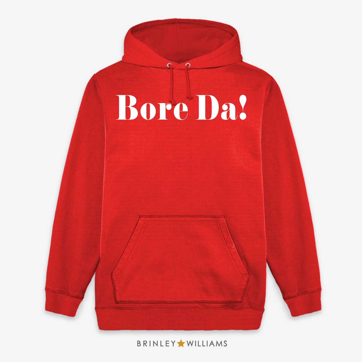 Bore Da Unisex Welsh Hoodie - Fire Red