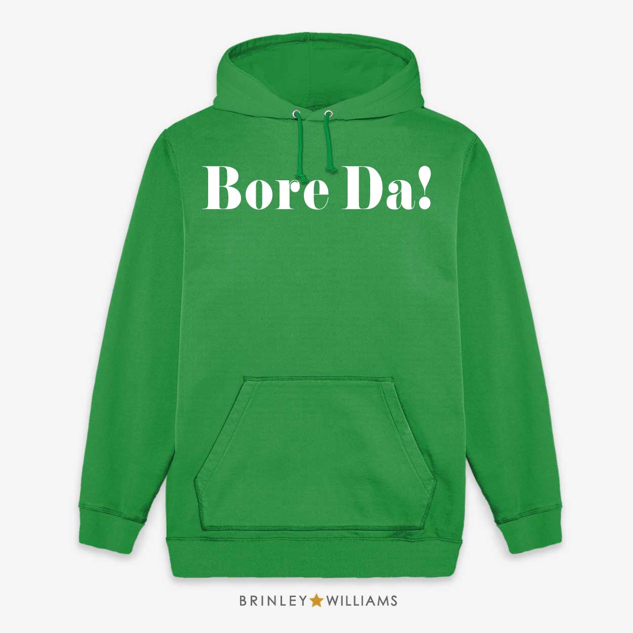 Bore Da Unisex Welsh Hoodie - Kelly Green