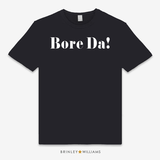 Bore Da Unisex Classic Welsh T-shirt - Black