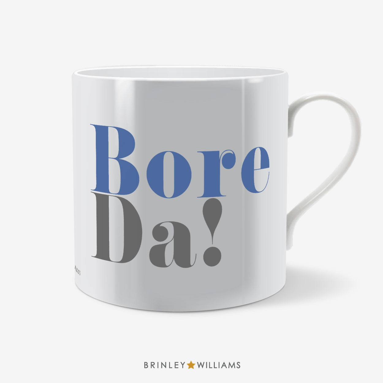 Bore Da Welsh Mug - Blue