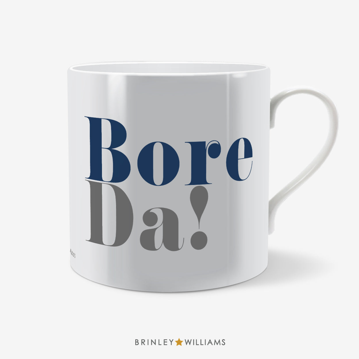 Bore Da Welsh Mug - Navy