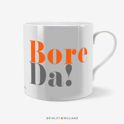 Bore Da Welsh Mug - Orange