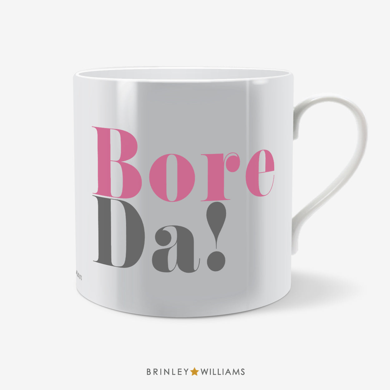 Bore Da Welsh Mug - Pink