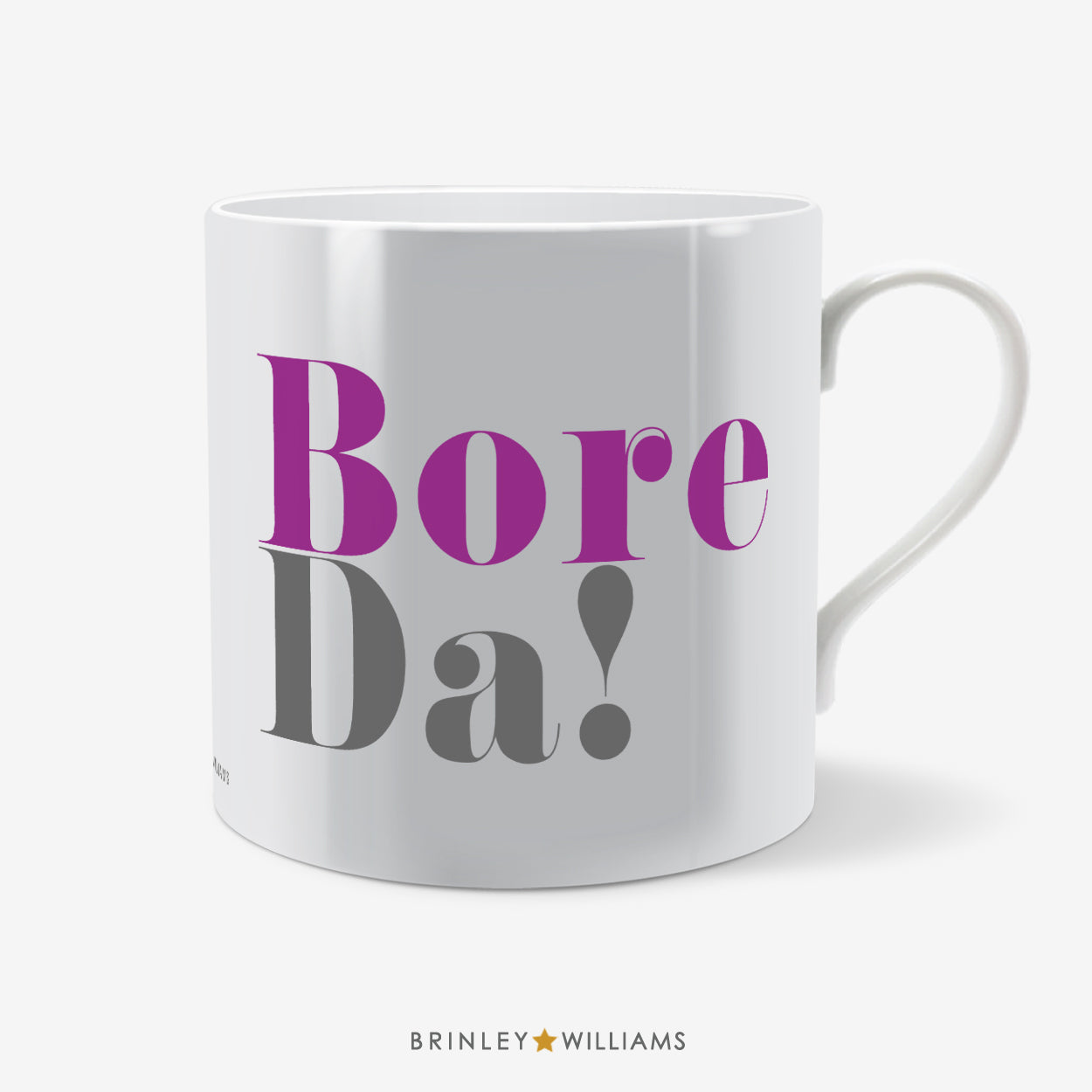 Bore Da Welsh Mug - Purple