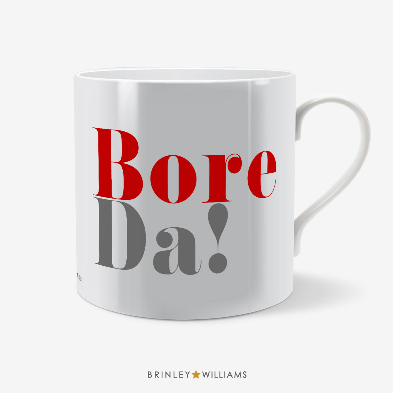 Bore Da Welsh Mug - Red