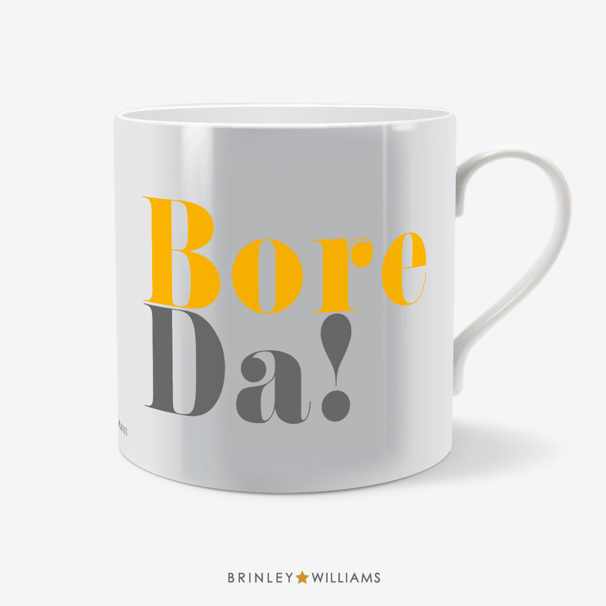 Bore Da Welsh Mug - Yellow