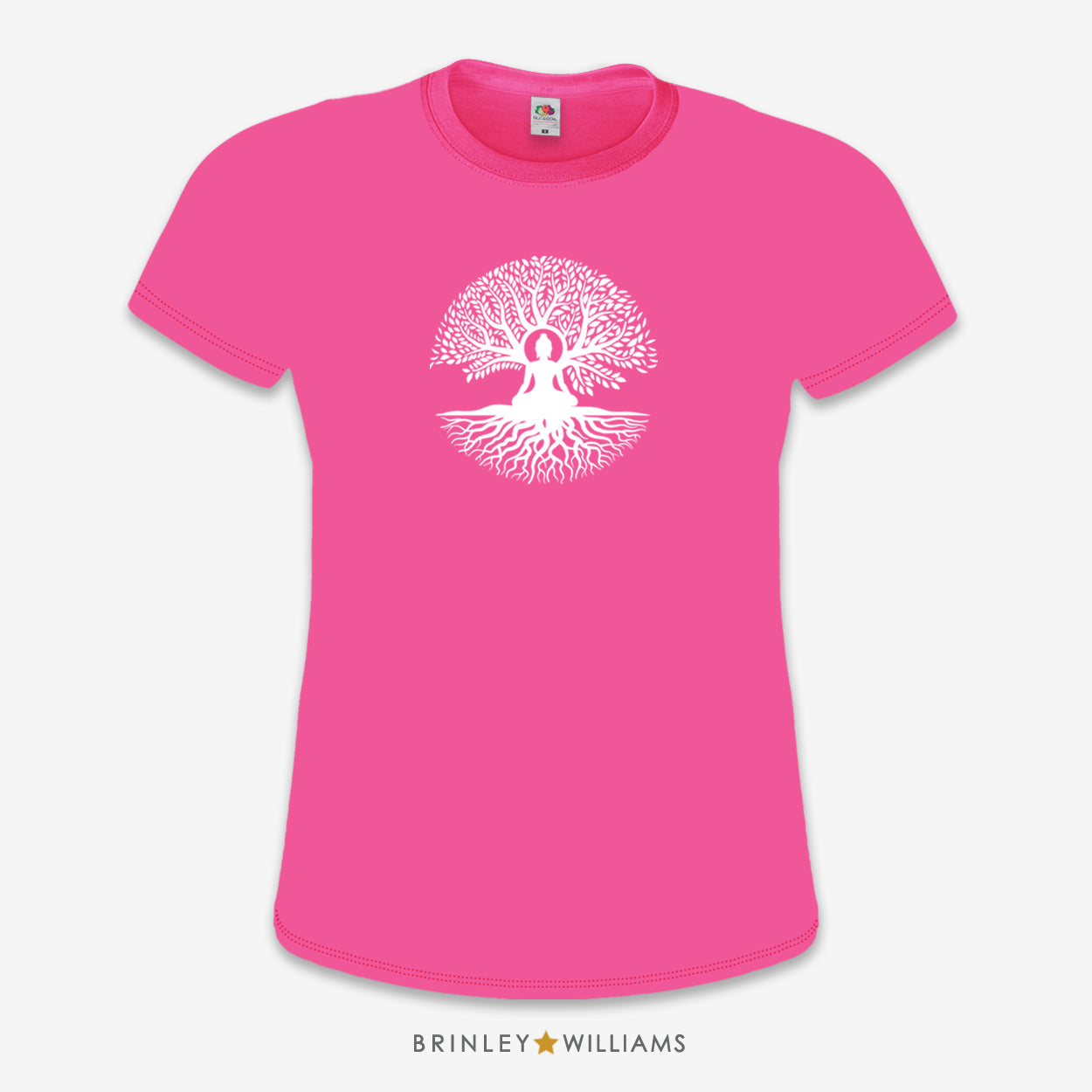 Buddha Tree Slim Fit T-shirt - Fuchsia