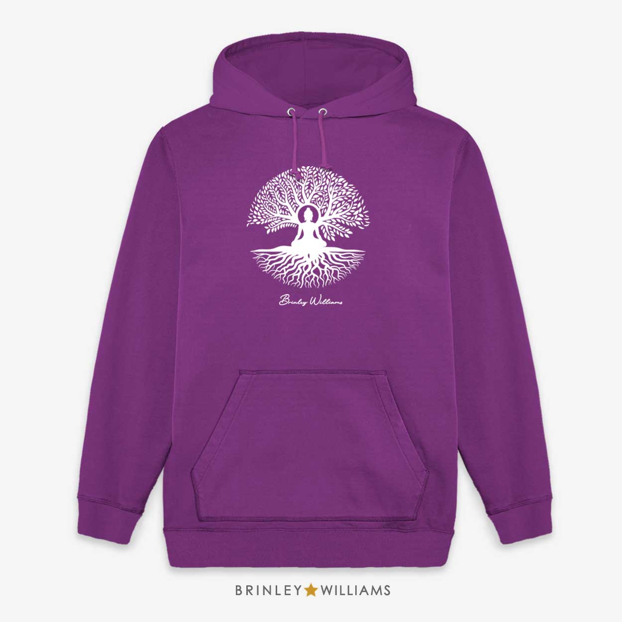 Buddha Tree Unisex Yoga Hoodie- Purple