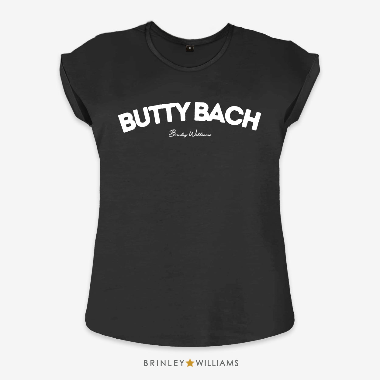 Butty Bach Rolled Sleeve T-shirt - Black