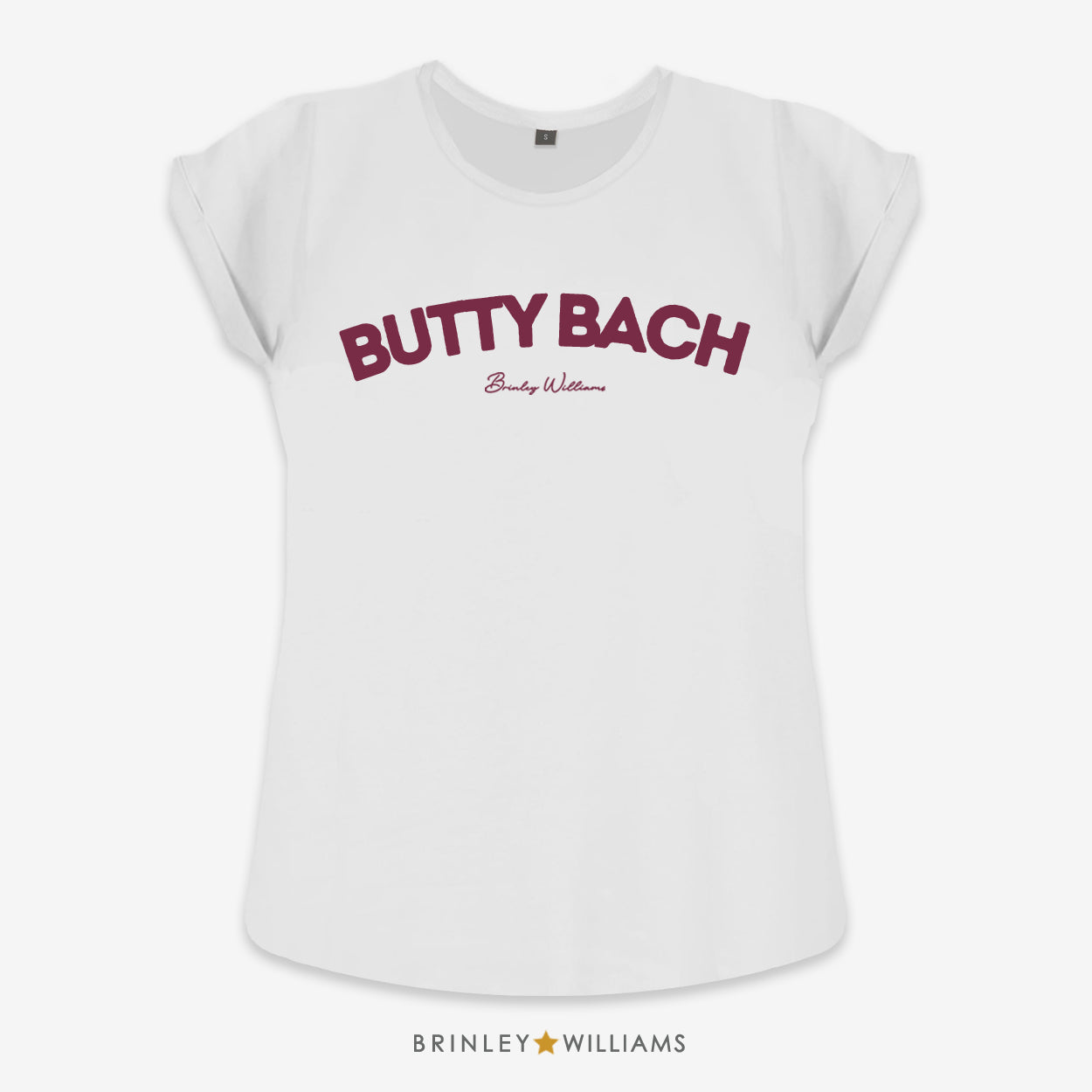 Butty Bach Rolled Sleeve T-shirt - White