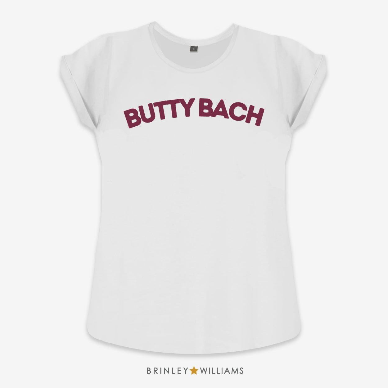 Butty Bach Rolled Sleeve T-shirt - White