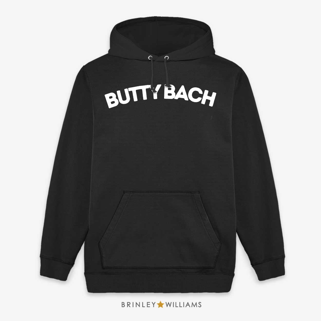 Butty Bach Unisex Welsh Hoodie - Black