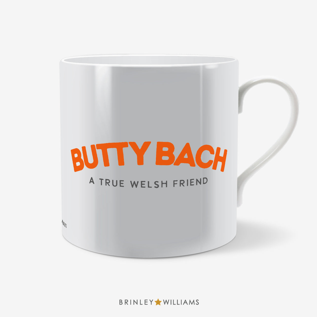 Butty Bach Welsh Mug - Orange