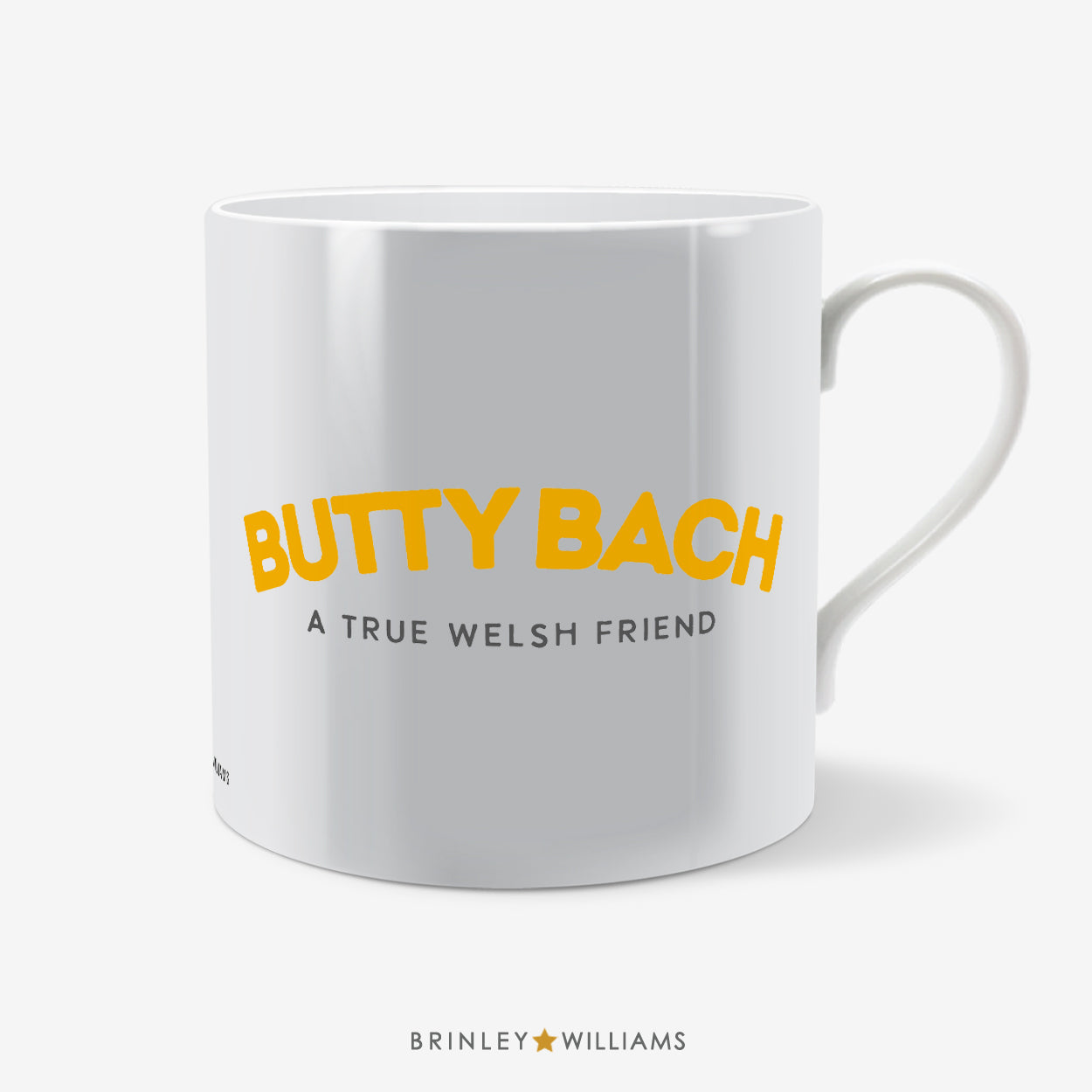 Butty Bach Welsh Mug - Yellow