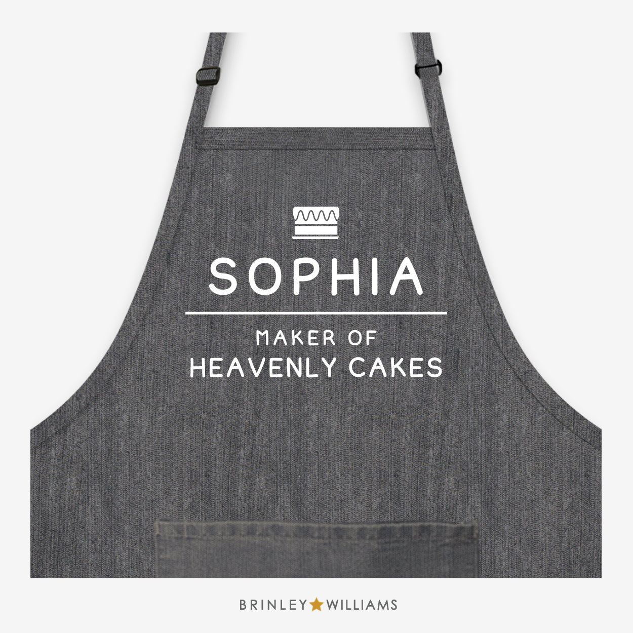 Maker of Heavenly Cakes Personalised Black Denim Apron