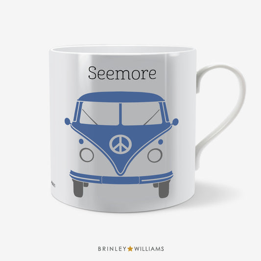 Camper Van Personalised Mug - Blue