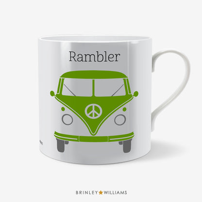 Camper Van Personalised Mug - Green