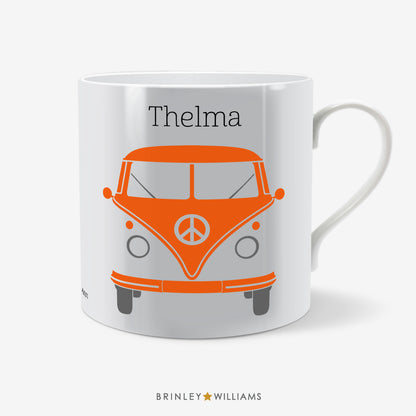 Camper Van Personalised Mug - Orange